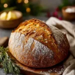 Festive Eggnog Sourdough Bread First Image