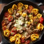 Garlic Steak & Cheese-Filled Tortellini Skillet First Image