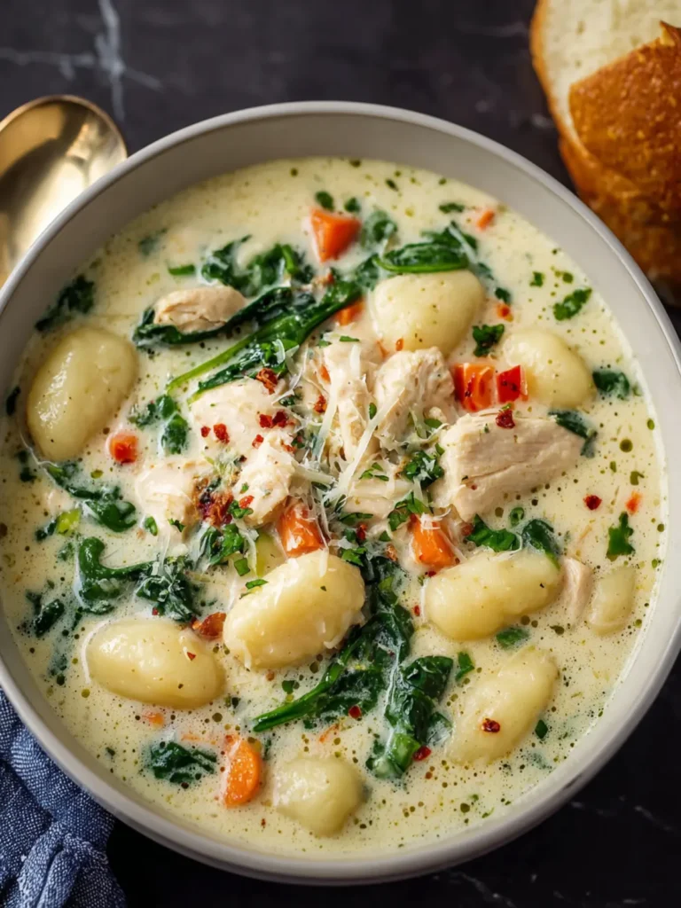 Olive Garden Copycat Chicken Gnocchi Soup First Image