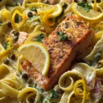 15-Minute Creamy Lemon Salmon Pasta First Image