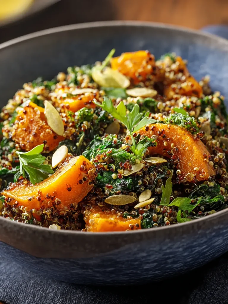 Cozy Winter Spirulina Roasted Pumpkin Quinoa Recipe First Image