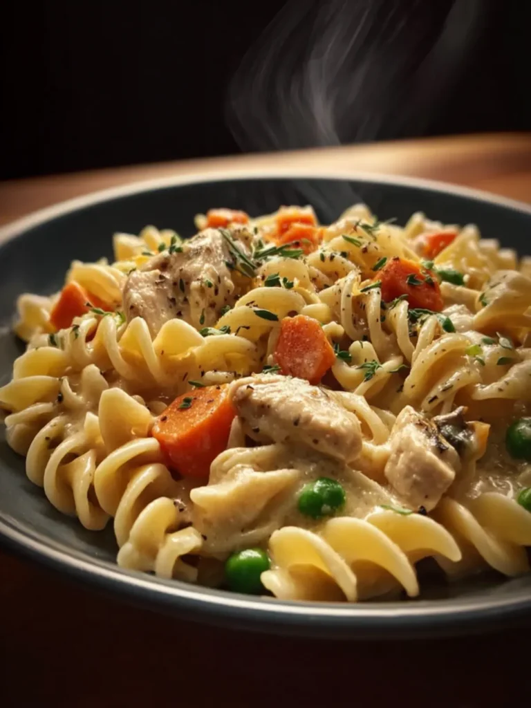 Quick Chicken Pot Pie Pasta First Image