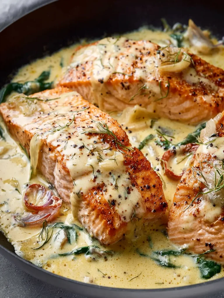 Creamy Garlic Salmon First Image