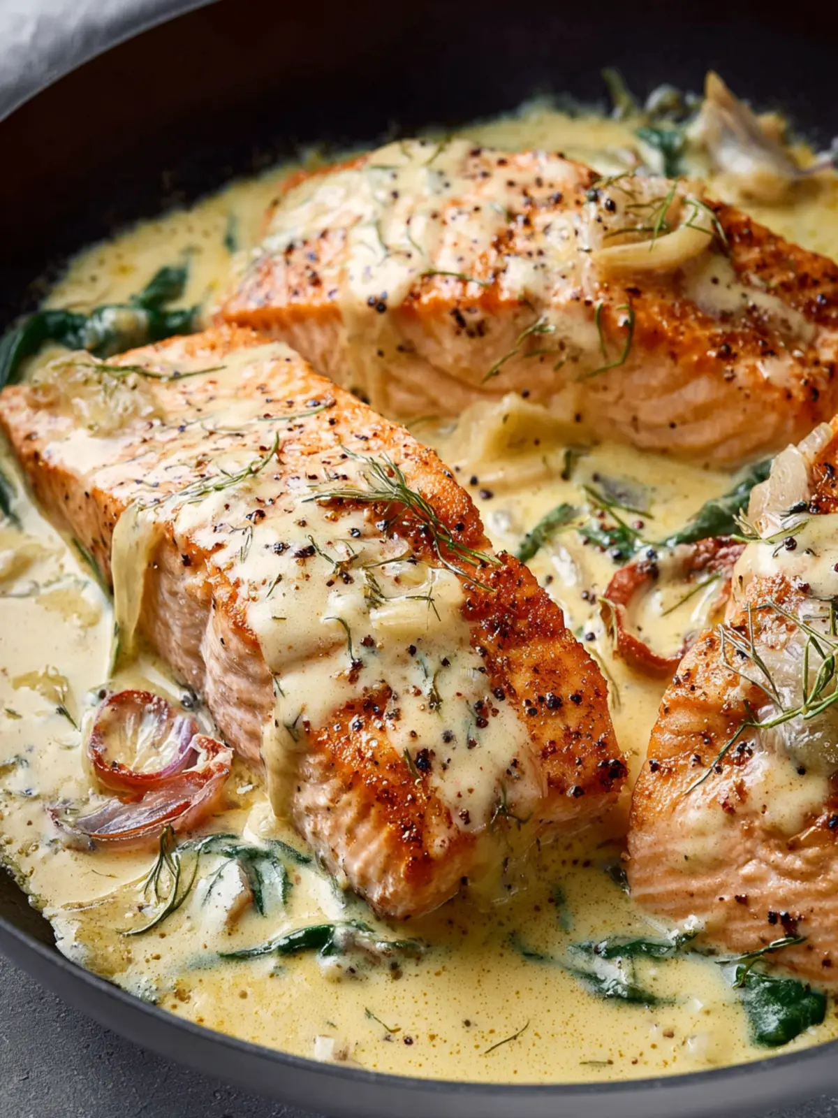 Creamy Garlic Salmon First Image
