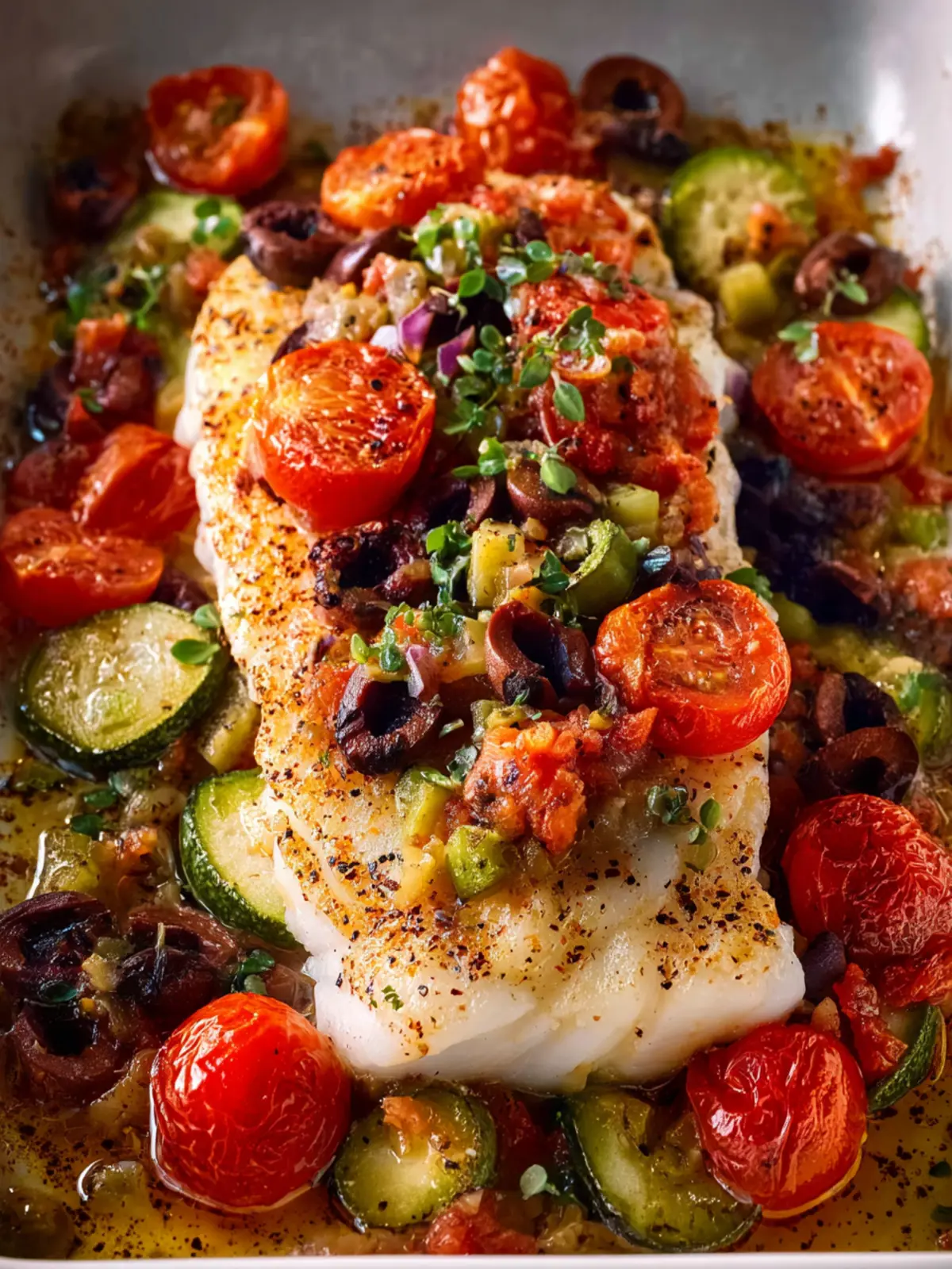 Mediterranean Baked Cod First Image