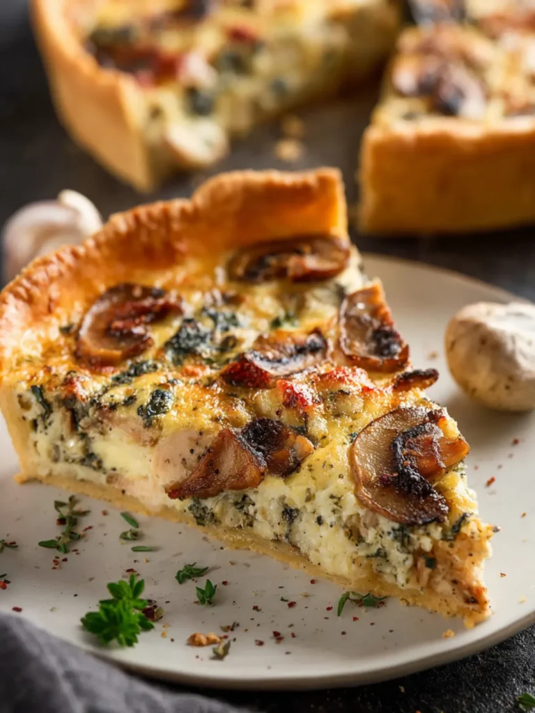 Quiche au Poulet, Champignons et Fromage : Le Classique Familial Réconfortant en 60 Minutes First Image