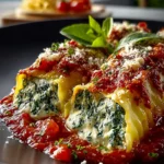 Spinach and Ricotta Stuffed Manicotti First Image