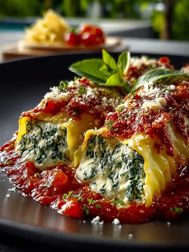 Spinach and Ricotta Stuffed Manicotti First Image