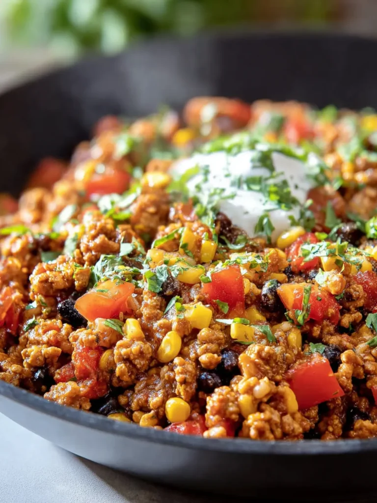 Turkey Taco Skillet, Easy 20-Minute High Protein Meal First Image