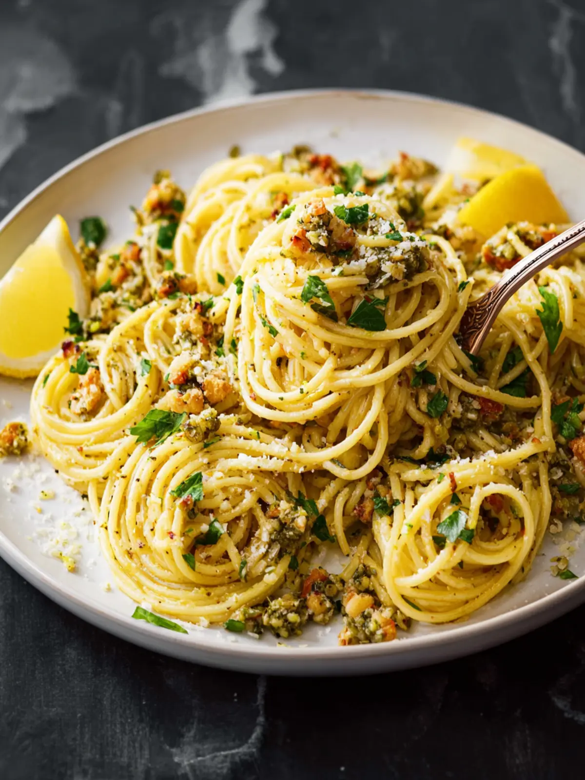 Easy 20 Minute Lemon Garlic Pasta First Image