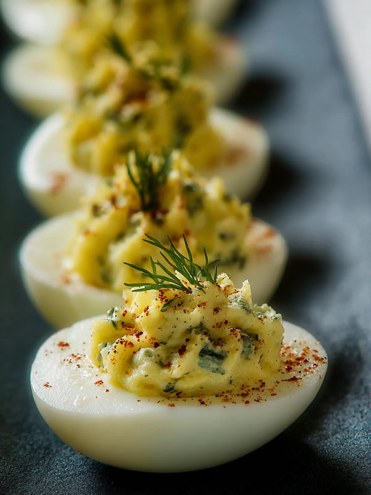 Easy Dill Pickled Deviled Eggs First Image