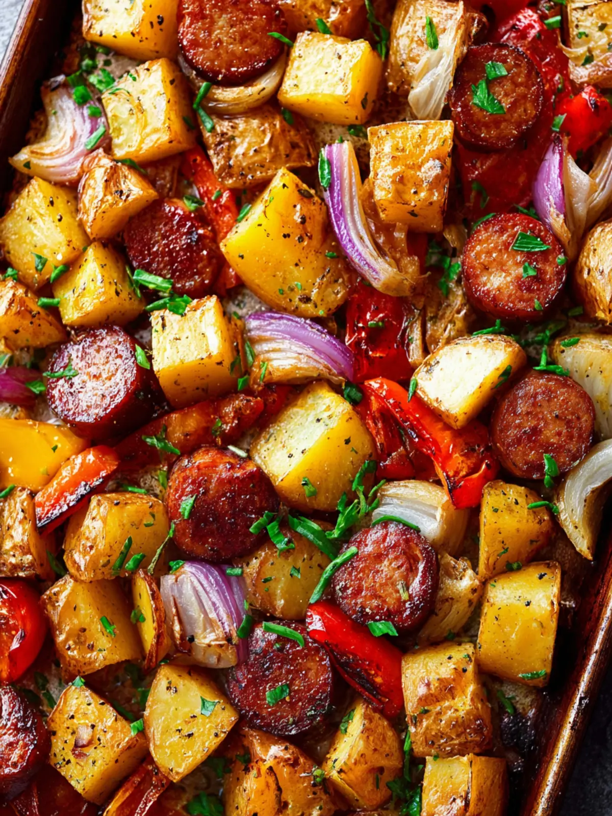 Sheet Pan Sausage and Potatoes First Image