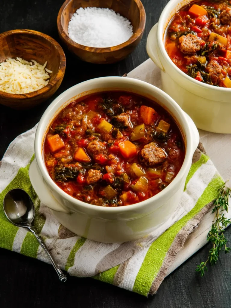 Slow Cooker Sausage Stew First Image