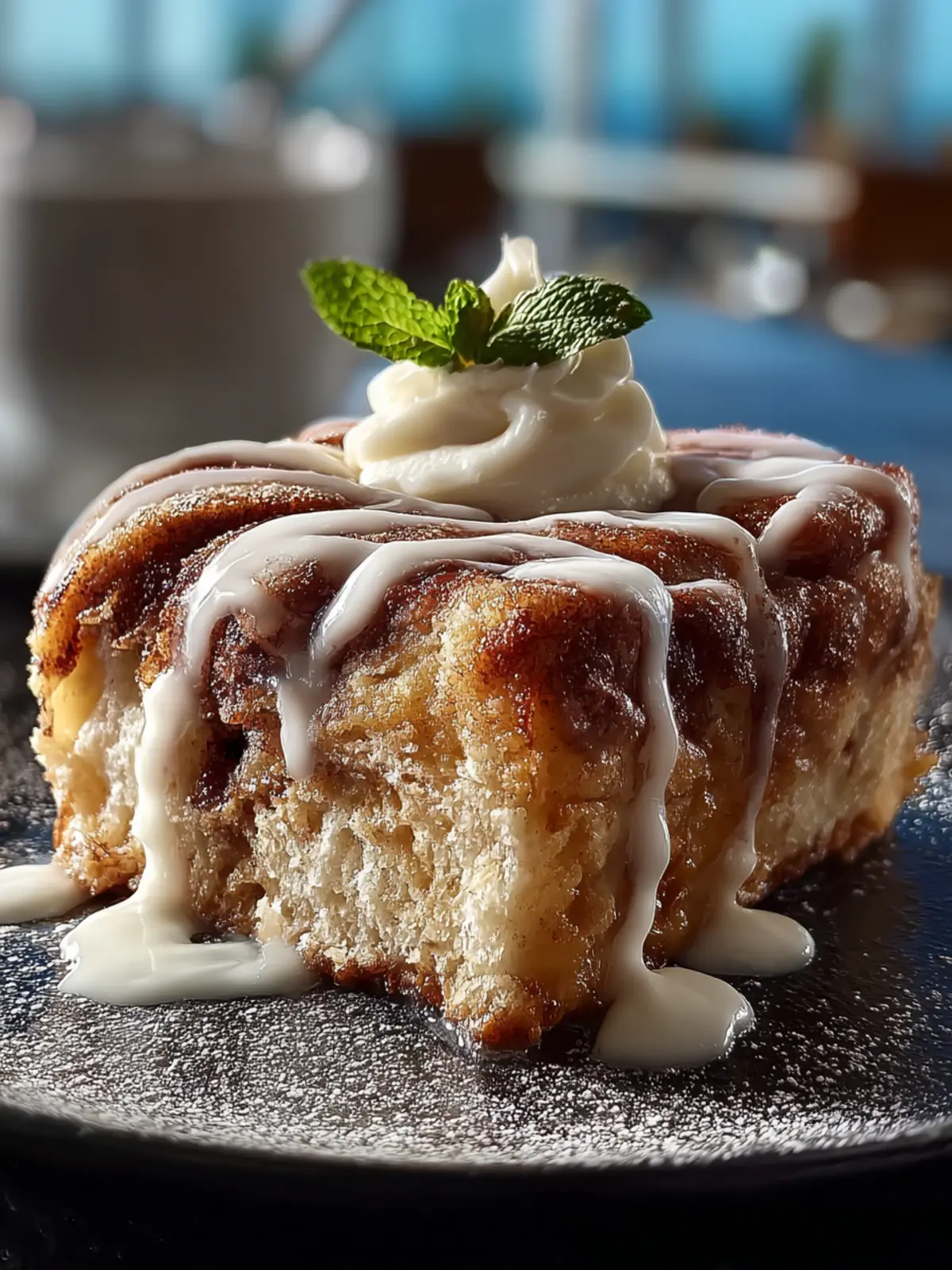 Cinnamon Roll Poke Cake First Image