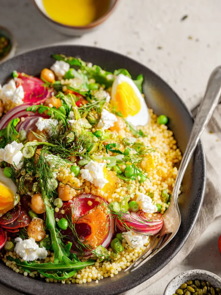 Spring Pearl Couscous Salad First Image