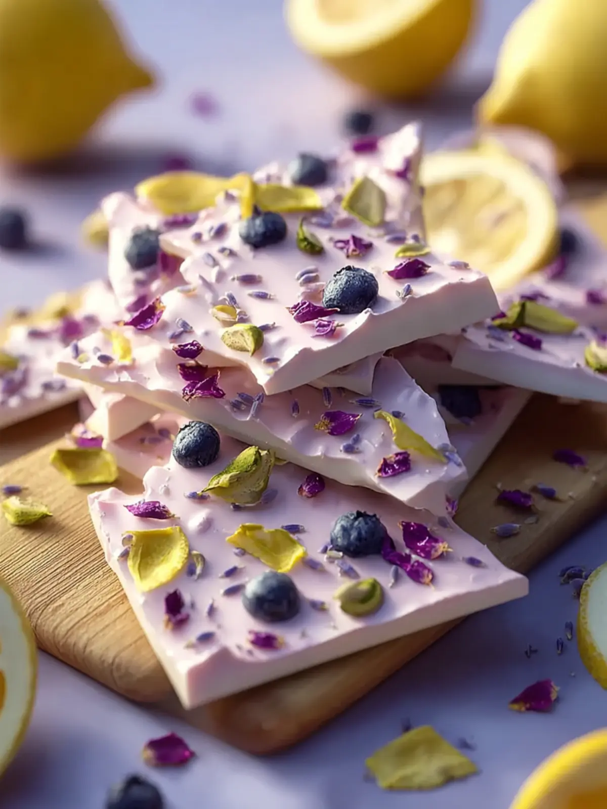 High-Protein Lavender Lemon Greek Yogurt Bark First Image
