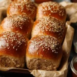 Rustic Oatmeal Molasses Dinner Rolls First Image